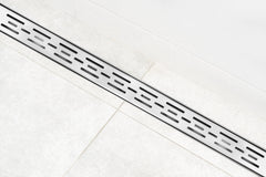 Brushed Stainless Linear Shower Drain Bars, 2.75" Wide
