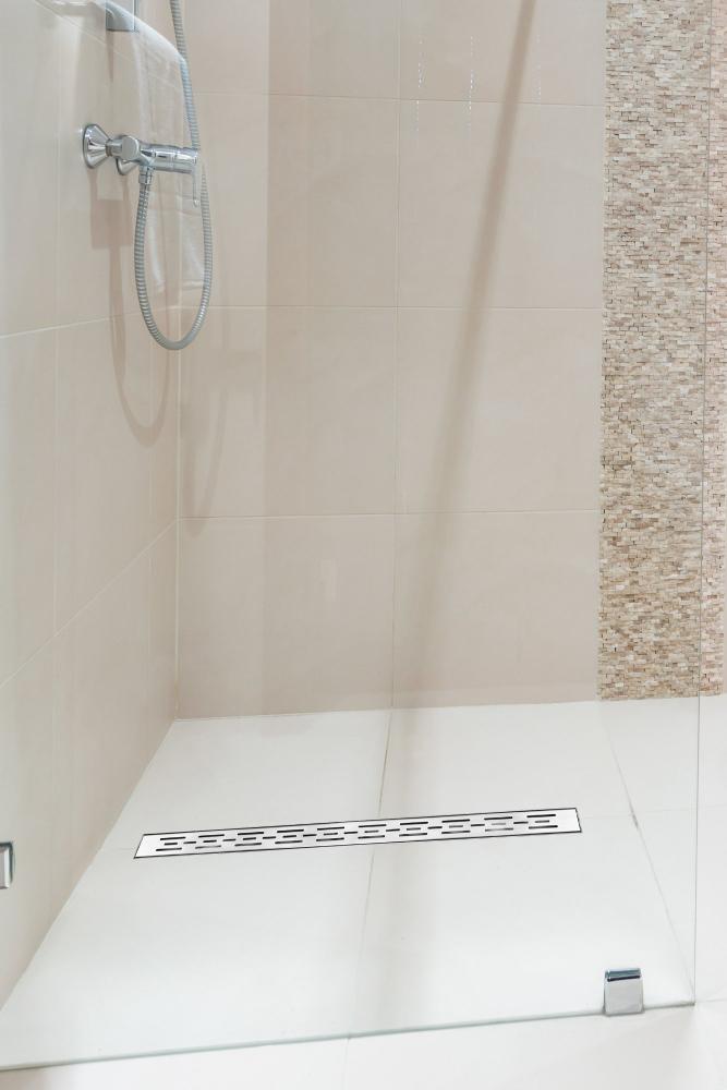 Brushed Stainless Linear Shower Drain Bars, 2.75" Wide