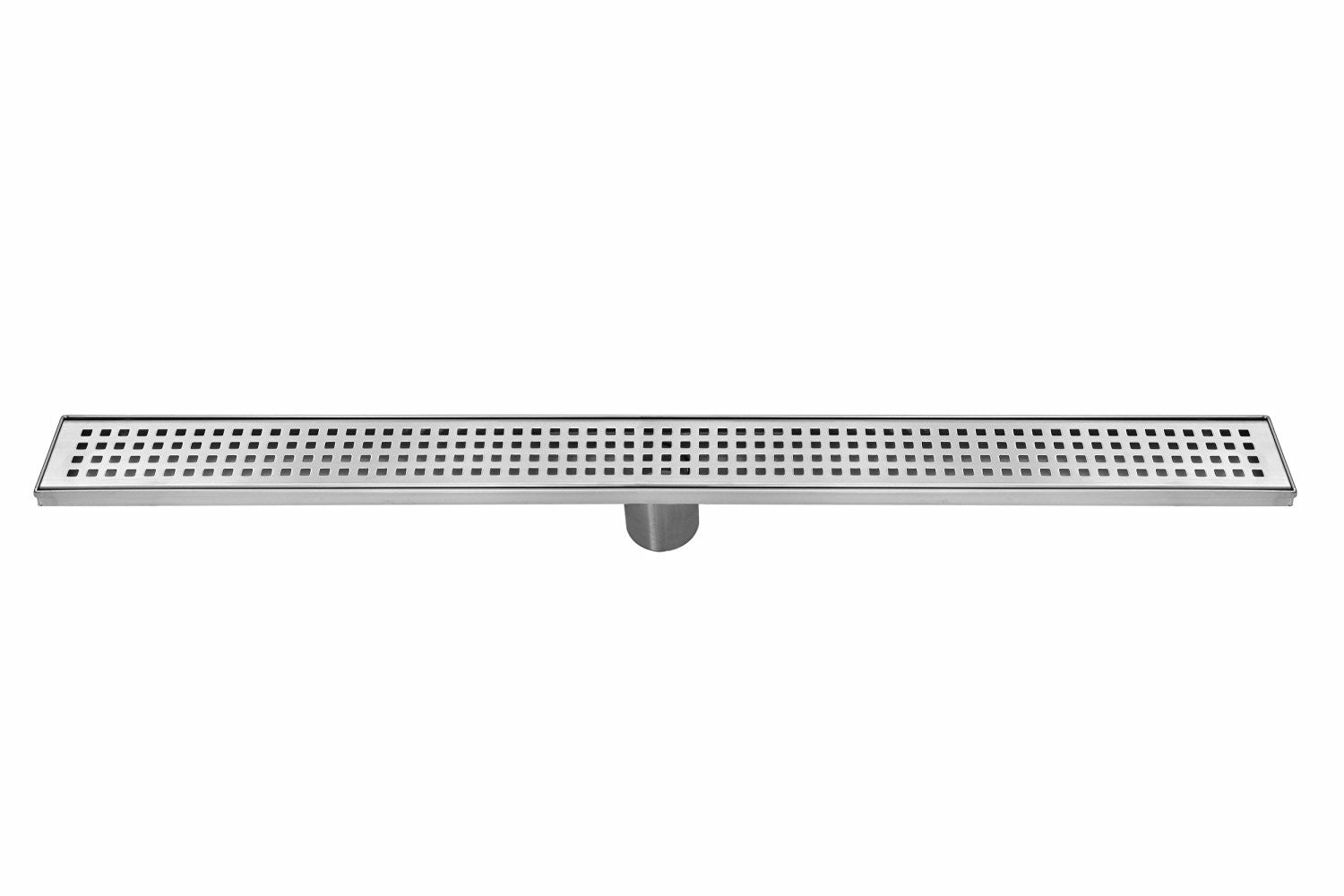 Brushed Stainless Linear Shower Drain Squares, 2.75" Wide