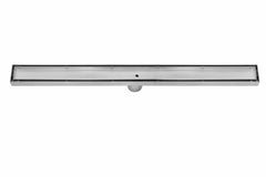 Brushed Stainless Linear Shower Drain Tile Insert, 2.75" Wide