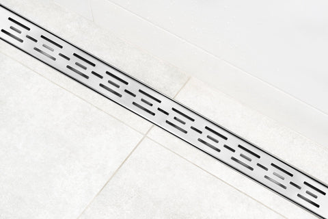 Brushed Stainless Linear Shower Drain Bars, 2.75" Wide